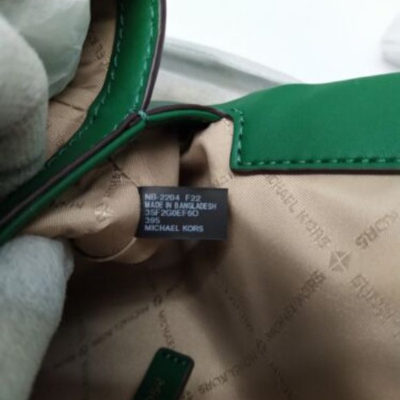 Michael Kors Cece Jewel Green Leather Studs Satchel Shoulder Bag - NWT $628 - Picture 3 of 8